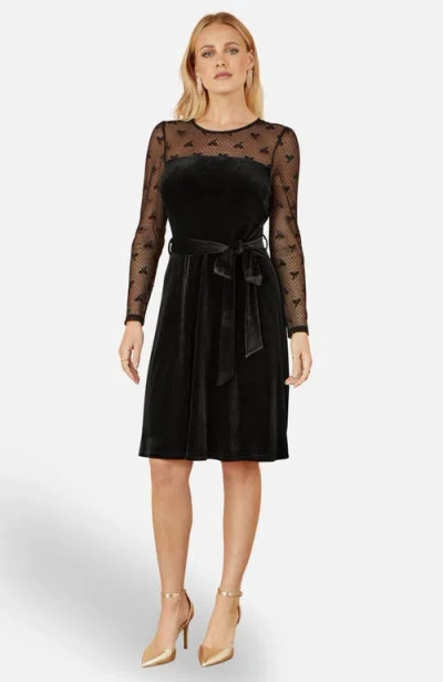 YUMI YUMI VELVET SKATER DRESS