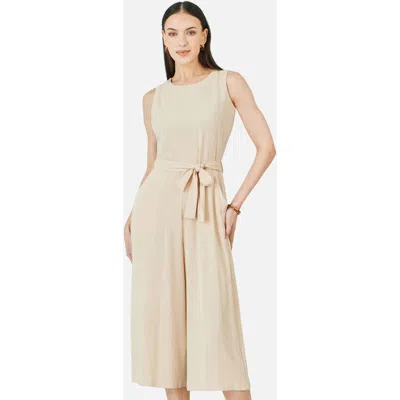 Yumi Viscose Culotte Jumpsuit In Brown