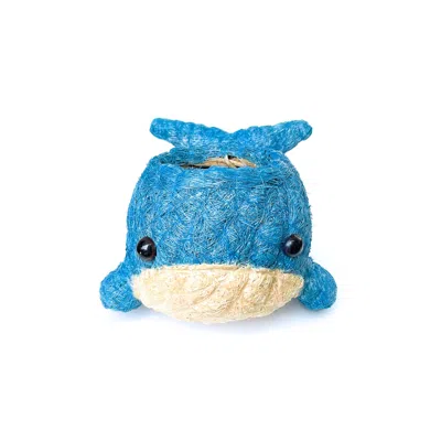 Yumi Weaves Blue Dolphin Plant Pot And Desk Organiser