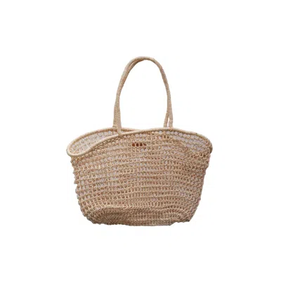 Yumi Weaves Women's Neutrals Linda Net Bag In Natural In Brown