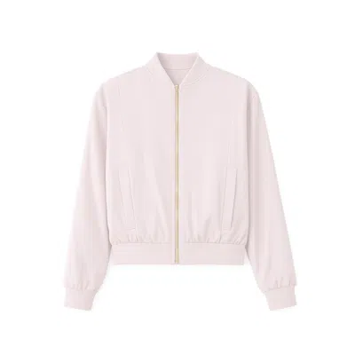 Yumi Women's Neutrals  Stone Relaxed Lightweight Bomber Jacket