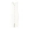 Yumi Cotton Scallop Crochet Knitted Dress In White