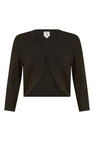 Yumi Women's  Black Knitted Curve Bolero