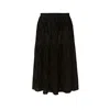 Yumi Women's  Black Mesh Applique Sequin Midi Skirt In Black