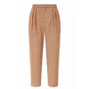 Yumi Check Wide Leg Pants In Brown