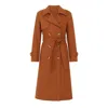 Yumi Women's  Brown Faux Suede Trench Coat In Brown