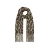 Yumi Women's  Brown Leopard Print Soft Scarf In Animal Print