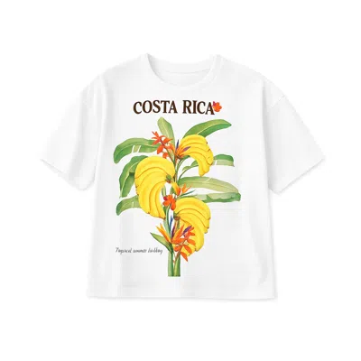 Yumi Women's  White Costa Rica Cotton T Shirt