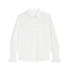 Yumi Women's  White Lace Trim Shirt