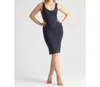 YUMMIE 2-WAY SMOOTHING DRESS WITH SIDE SLITS IN BLACK