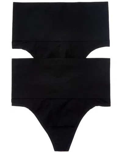 Yummie 2pk Seamless Thong In Black