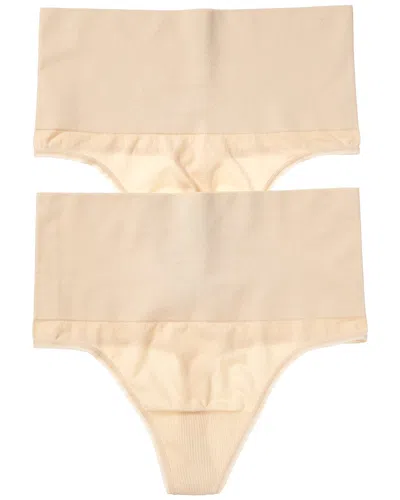 Yummie 2pk Seamless Thong In Brown