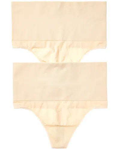 Yummie 2pk Ultralight Shaping Thong In Brown