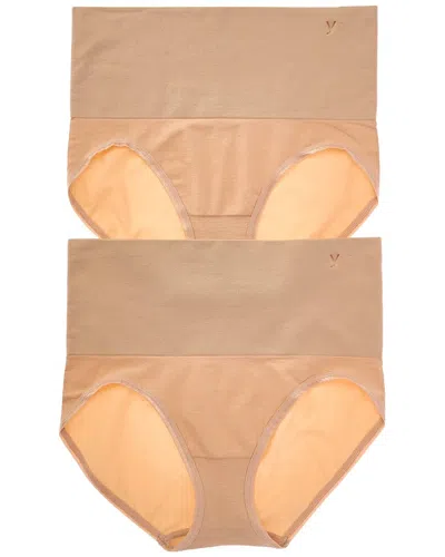 Yummie 2pk Ultralight Seamless Shaping Brief In Brown