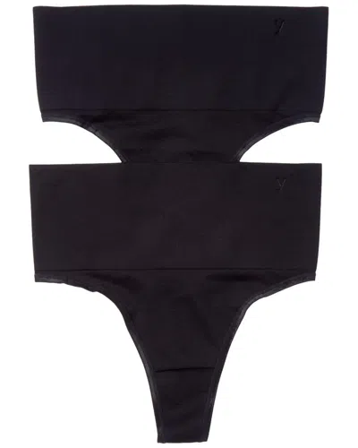 Yummie 2pk Ultralight Shaping Thong In Black