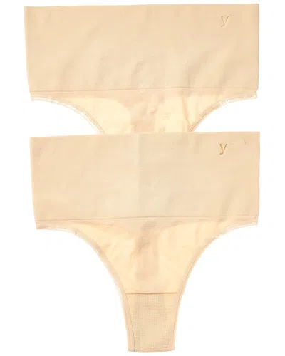 Yummie 2pk Ultralight Shaping Thong In Neutral