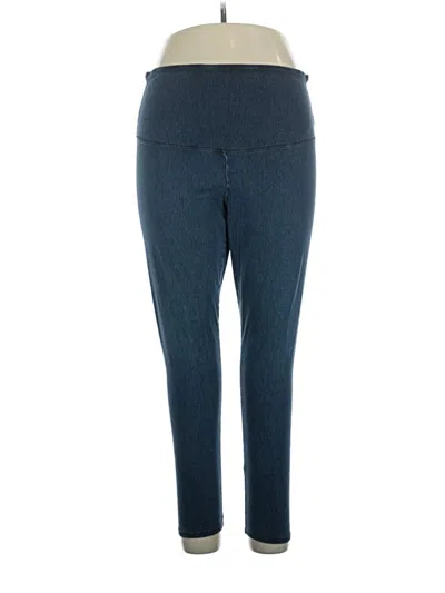 Pre-owned Yummie Active Pants In Blue