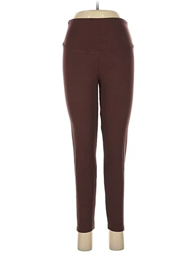 Pre-owned Yummie Active Pants In Brown