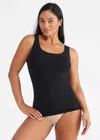Yummie Anna Scoop Neck Shapewear Tank Top In Black