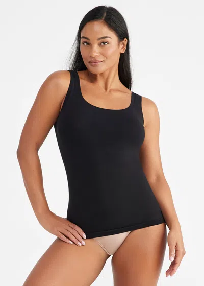 Yummie Anna Scoop Neck Shapewear Tank Top In Black
