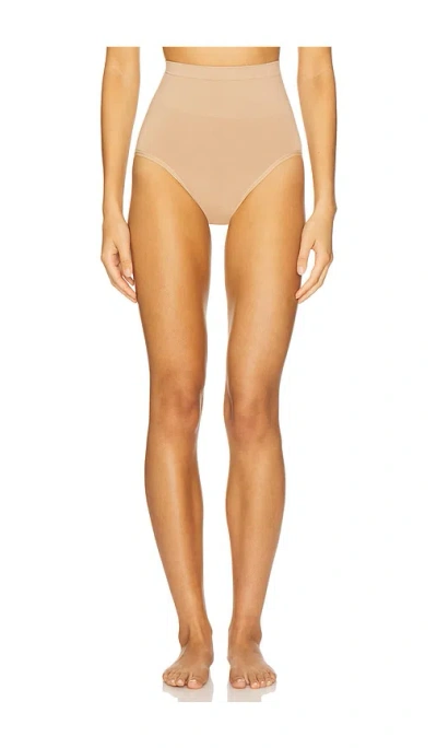 Yummie Ariel Mid Waist Shaping Brief In Beige