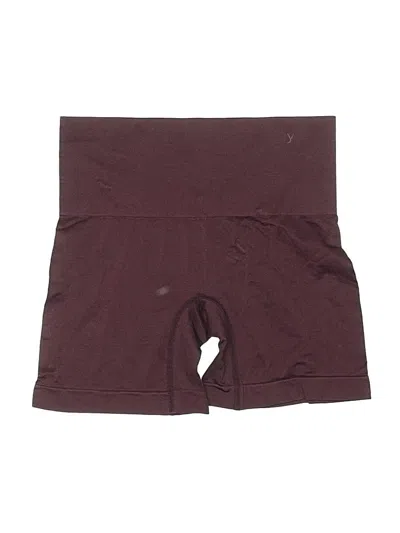 Pre-owned Yummie Athletic Shorts In Burgundy