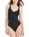 Yummie Bella Convertible V-neck Shaping Bodysuit In Black