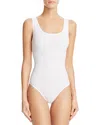 Yummie By Heather Thomson Ruby Scoop Neck Bodysuit In White