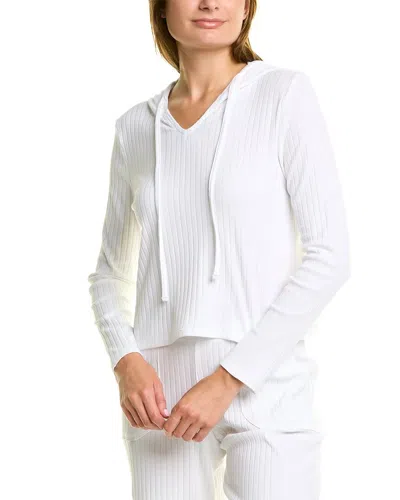 Yummie Cropped Hoodie In White