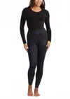 Yummie Elektra Coated Shaping Legging In Black In Black