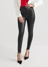 Yummie Faux Leather Shaping Legging In Black
