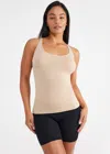Shop Yummie Fay Convertible Zoned Shapewear Camisole In Almond