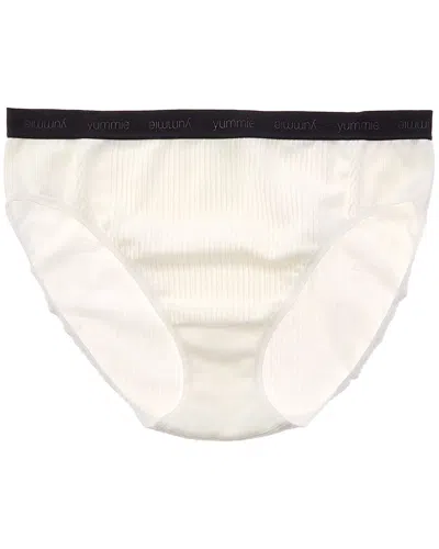 Yummie Gemma Ribbed Hi-leg Brief In White