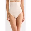 Yummie High Waist Thong In Beige
