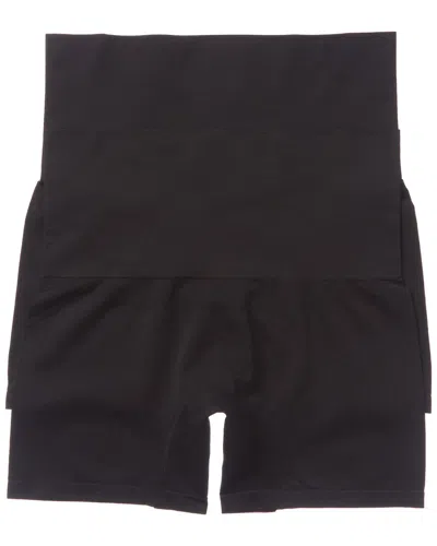 Yummie Plus 2pk Seamless Short In Black