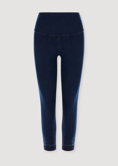 Yummie Remy Denim Shaping Legging W/ Released Hem In Blue