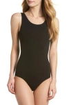 Yummie Scoop Neck Bodysuit In Black