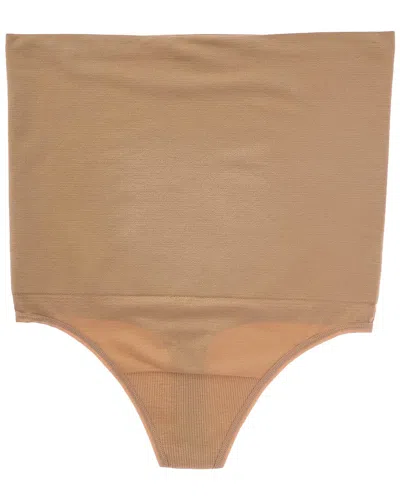 Yummie Seamless High-waist Thong In Brown