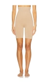 Yummie Seamless Solutions High Waist Thigh Shaper In Beige
