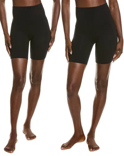 Yummie Set Of 2 Rosie Shapewear Slip Short In Black