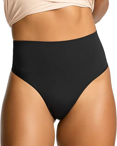 Yummie Liliana Comfortably Curved Shaping Thong In Black
