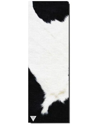 Yune Yoga Cow Print Yoga Mat In Black