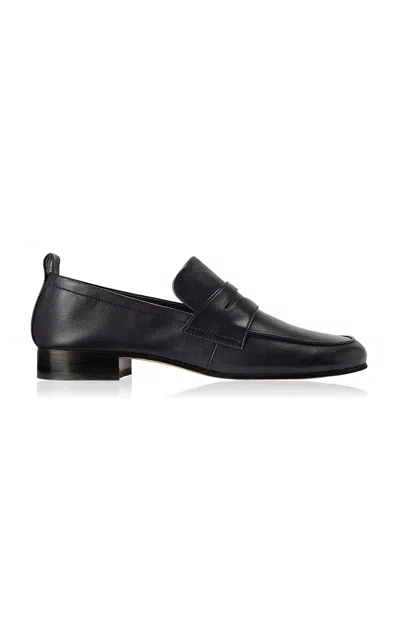 Yuni Buffa Fez Leather Loafers In Navy