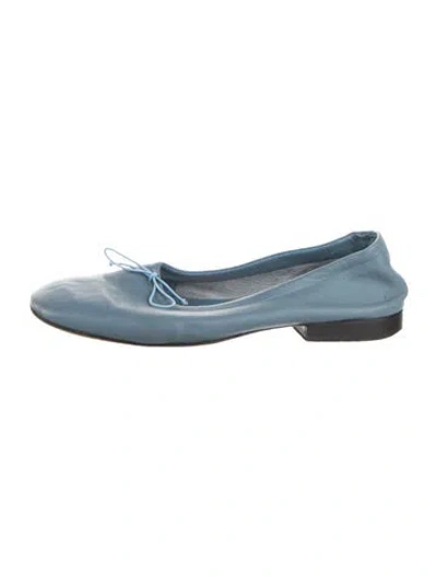 Pre-owned Yuni Buffa Leather Ballet Flats In Blue