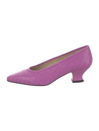 Pre-owned Yuni Buffa Leather Patterned Pumps W/ Tags In Pink