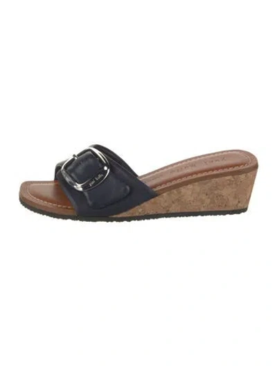 Pre-owned Yuni Buffa Leather Slides W/ Tags