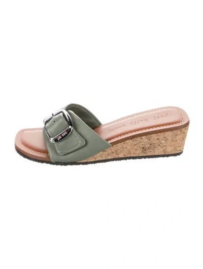 Pre-owned Yuni Buffa Leather Slides W/ Tags In Black/neutrals