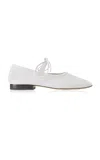 Yuni Buffa Lola Leather Mary Jane Flats In White