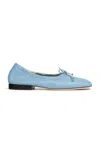 Yuni Buffa Pia Leather Ballet Flats In Blue