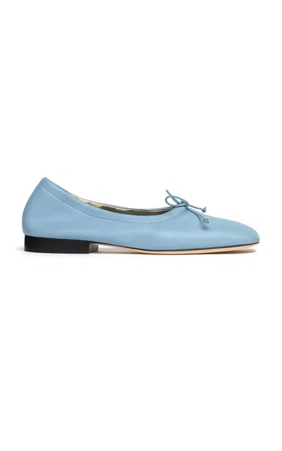 Yuni Buffa Pia Leather Ballet Flats In Blue